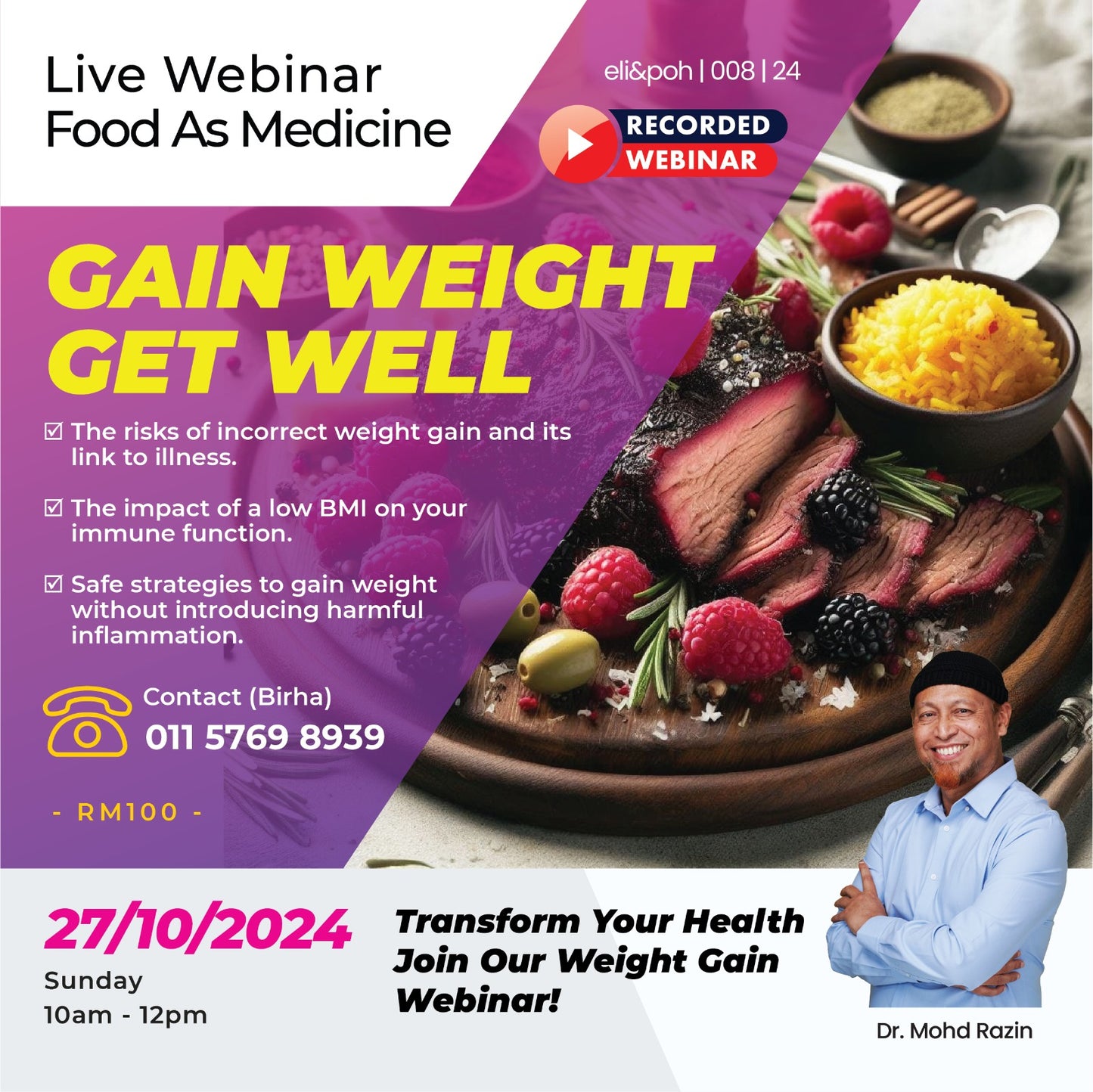 Gain Weight Get Well | Webinar by Dr Razin Jaafar
