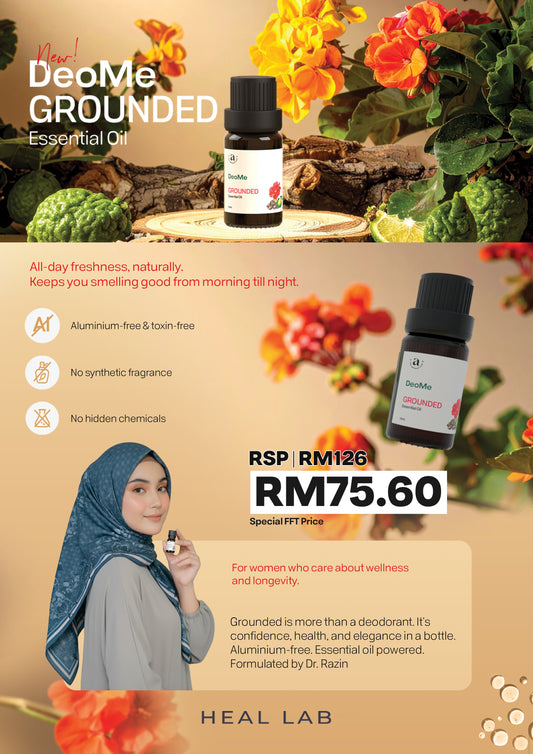 DeoMe Grounded Essential Oil by Heal Lab (10ml)