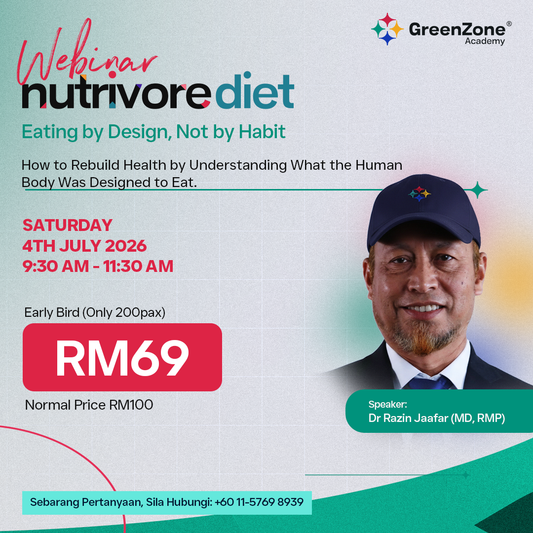 NUTRIVORE DIET: Eating by Design, Not by Habit | Webinar by Dr Razin Jaafar