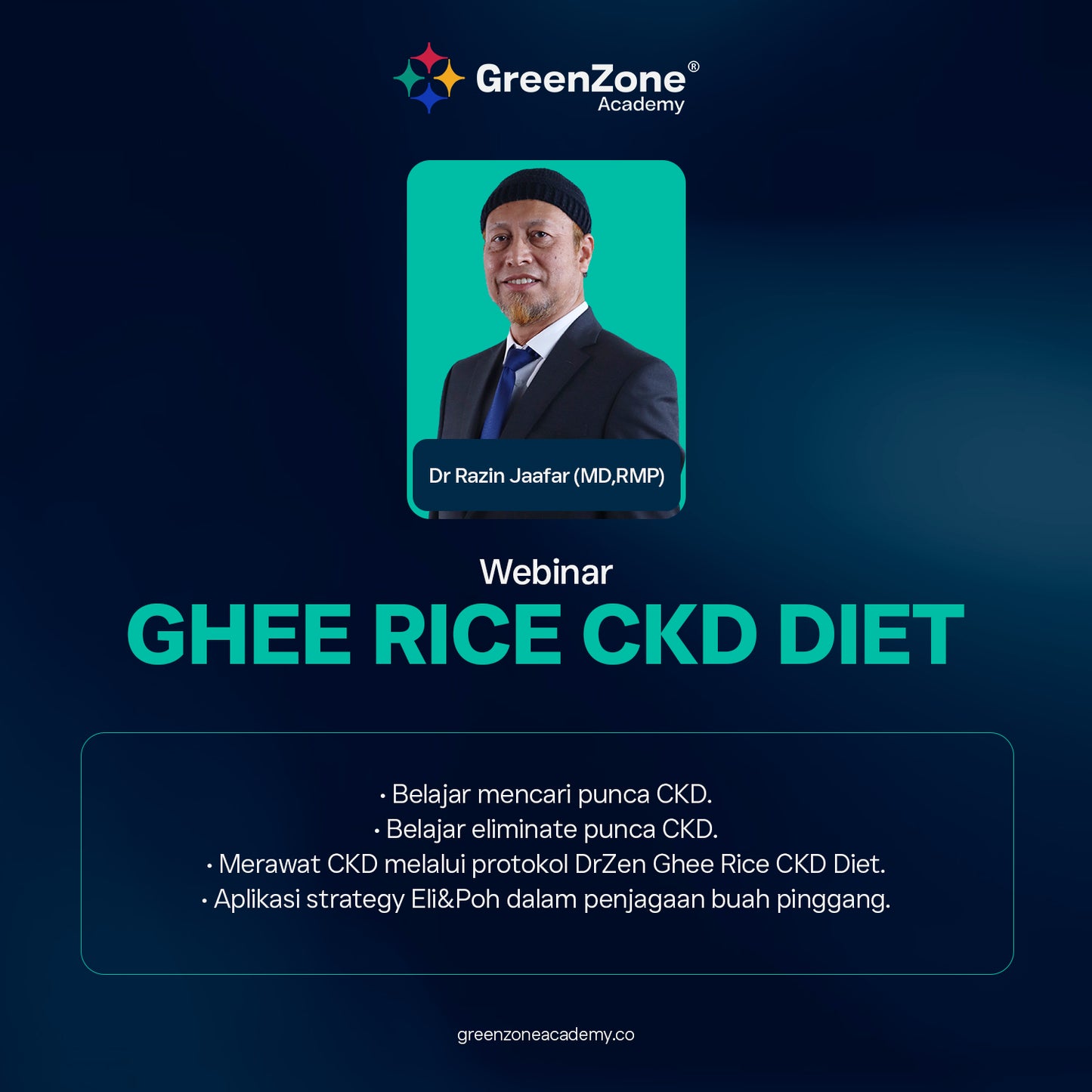 Dr Razin Ghee Rice CKD Diet | Webinar by Dr Razin Jaafar