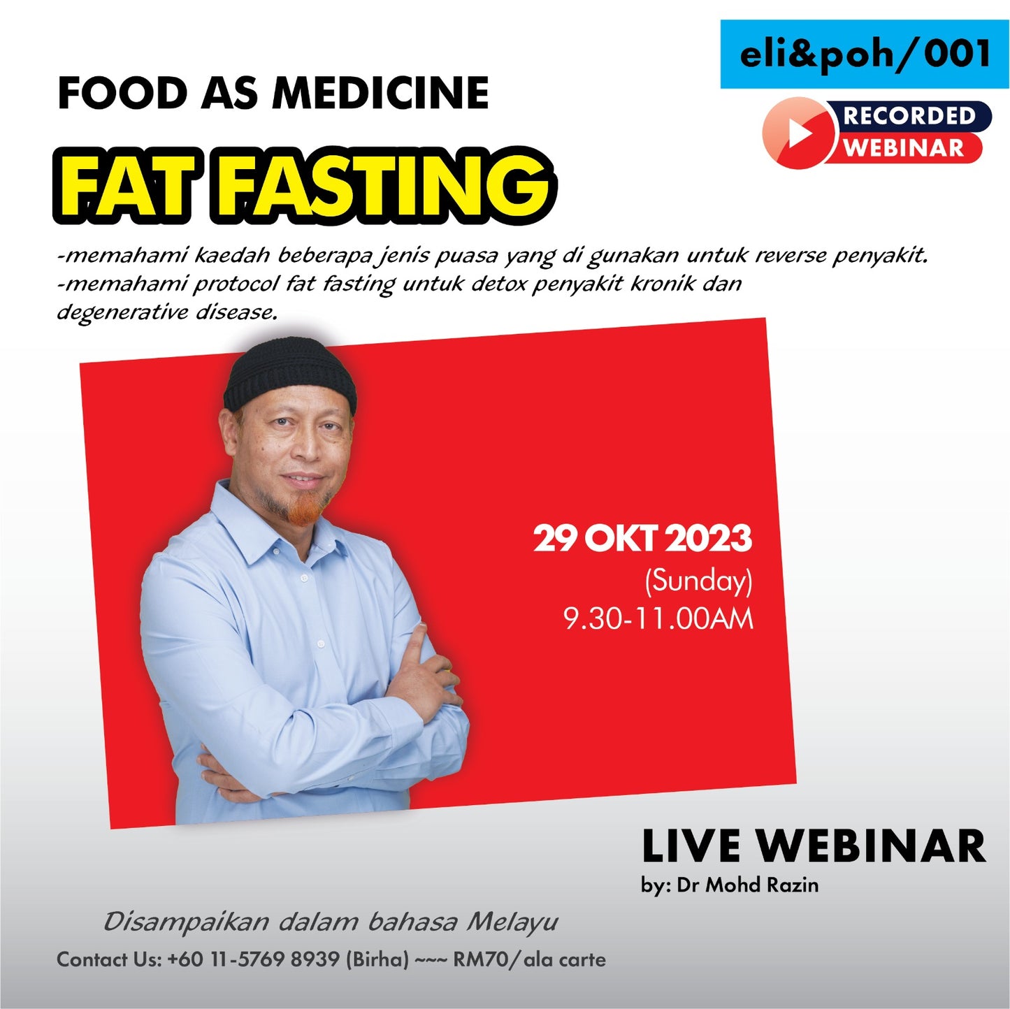 Combo: Fat Fasting + LGC Flush | Webinar by Dr Razin Jaafar